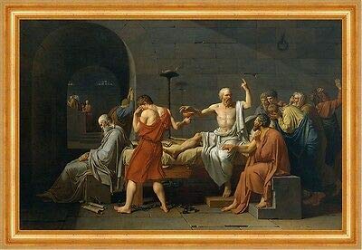 Kunstdruck The Death of Socrates Jacques-Louis David Philosoph Trauer B A3 02362 Gerahmt von Kunstdruck