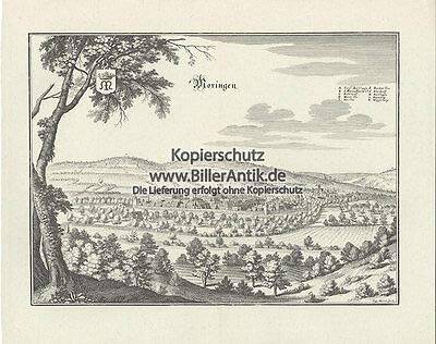 Moringen Amtshaus Rathaus Pfarrkirche Wepperberg Kupferstich Merian O 0361 von Kunstdruck