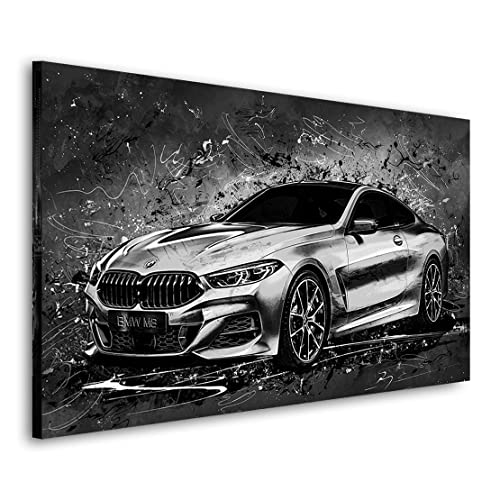 Kunstgestalten24 Leinwandbild BMW 8 Dark Style Wandbild Kunstdruck Foyer Dekoration von Kunstgestalten24