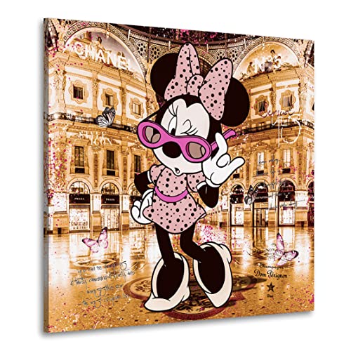 Kunstgestalten24 Leinwandbild Comic Minnie Shopping Mall Vintage Style Wandbild Kunstdruck Raum- u. Wanddekoration Übergrößen von Kunstgestalten24