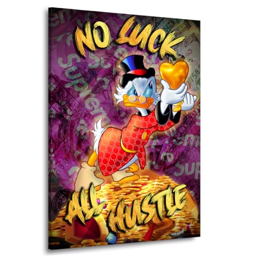 Kunstgestalten24 Leinwandbild Dagobert Duck Pop Art Comic Wandbild Kunstdruck Wanddeko von Kunstgestalten24