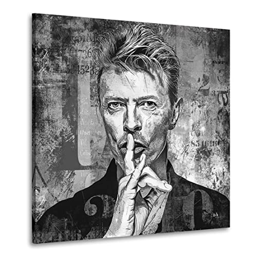 Kunstgestalten24 Leinwandbild David Bowie Abstrakt Black and White Wandbild Kunstdruck Raum- u. Wanddekoration Übergrößen von Kunstgestalten24