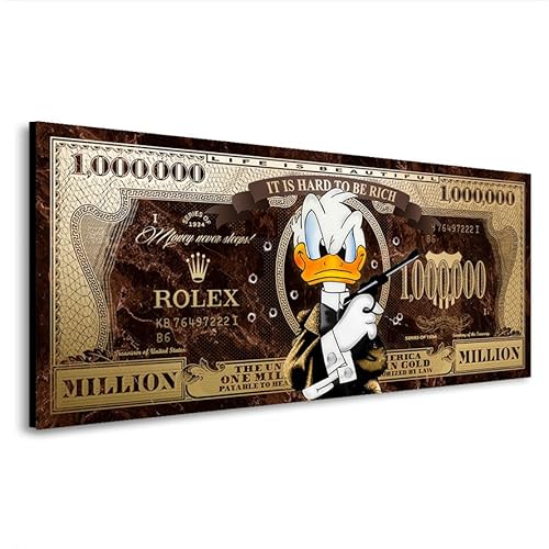 Kunstgestalten24 Leinwandbild Donald Duck Bond Pop Art Dollar Wandbild Kunstdruck Wanddekoration Kunstgestalten24 Leinwandbild Donald Duck Bond Pop Art Dollar Wandbild Kunstdruck Wanddekoration von Kunstgestalten24