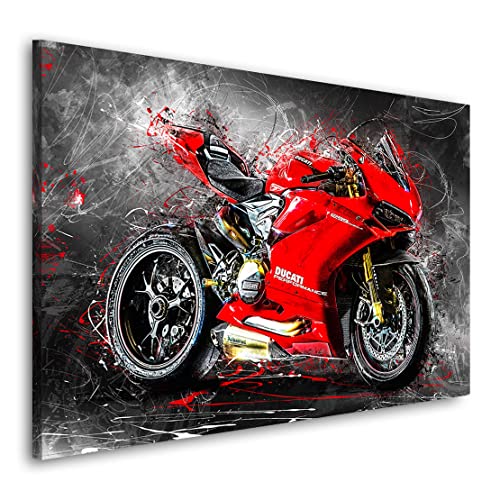 Kunstgestalten24 Leinwandbild Ducati Panigale Wandbild Kunstdruck Wanddekoration Übergrößen von Kunstgestalten24