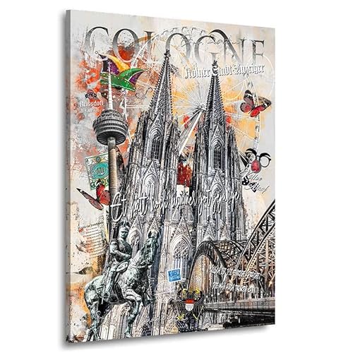 Kunstgestalten24 Leinwandbild Köln Pop Art Stadt Bild Kunstdruck Raum Wanddekoration Kunstgestalten24 Leinwandbild Köln Pop Art Stadt Bild Kunstdruck Raum Wanddekoration von Kunstgestalten24