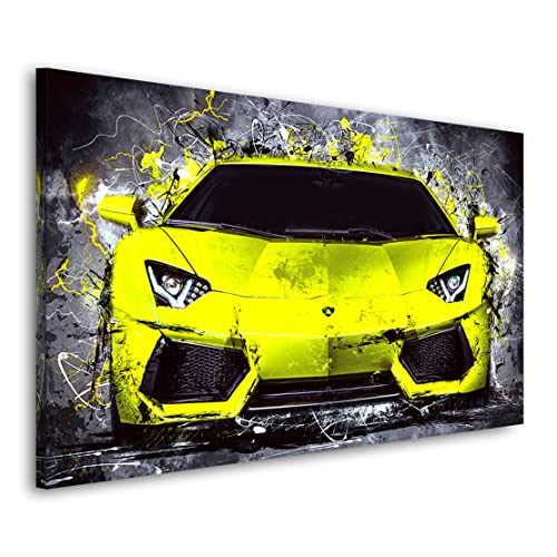 Kunstgestalten24 Leinwandbild Lamborghini Aventador Wandbild Kunstdruck Büro Deko XXL von Kunstgestalten24