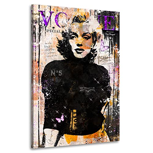 Kunstgestalten24 Leinwandbild Marilyn Monroe Abstrakt Style Wandbild Kunstdruck moderne Wanddeko XXL von Kunstgestalten24