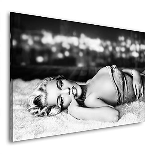 Kunstgestalten24 Leinwandbild Marilyn Monroe Black & White Wandbild Kunstdruck Deko von Kunstgestalten24