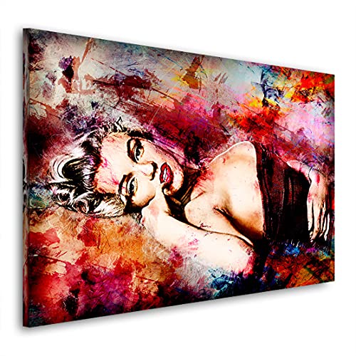 Kunstgestalten24 Leinwandbild Marilyn Monroe Color Wandbild Kunstdruck Raumdeko von Kunstgestalten24