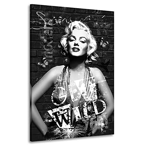 Kunstgestalten24 Leinwandbild Marilyn Monroe Dark Style Wandbild Kunstdruck Übergrößen von Kunstgestalten24