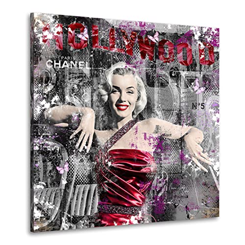 Kunstgestalten24 Leinwandbild Marilyn Monroe Hollywood Wandbild Kunstdruck Raum- u. Wanddekoration XXL von Kunstgestalten24
