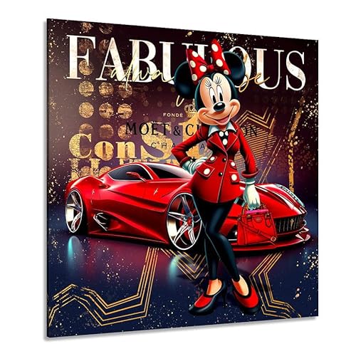 Kunstgestalten24 Leinwandbild Minnie Maus Fabulous Pop Art Lifestyle Bild Kunstdruck Raum Wand Dekoration von Kunstgestalten24