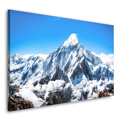 Kunstgestalten24 Leinwandbild Mount Everest Wandbild Kunstdruck Wohnzimmer Deko XXL von Kunstgestalten24