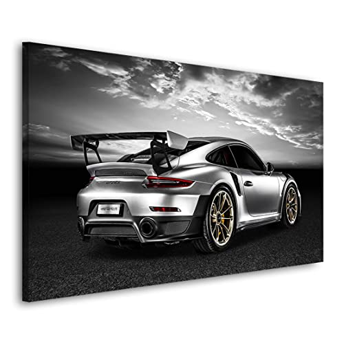 Kunstgestalten24 Leinwandbild Porsche GT2 RS Sunset Wandbild Kunstdruck Wohnzimmer Deko von Kunstgestalten24