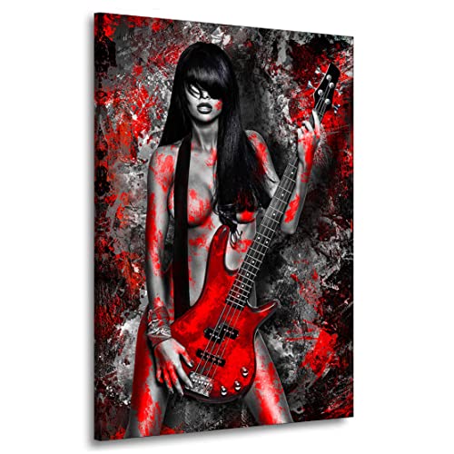 Kunstgestalten24 Leinwandbild Sensual Guitar Wandbild Kunstdruck Bar Dekoration Übergrößen von Kunstgestalten24