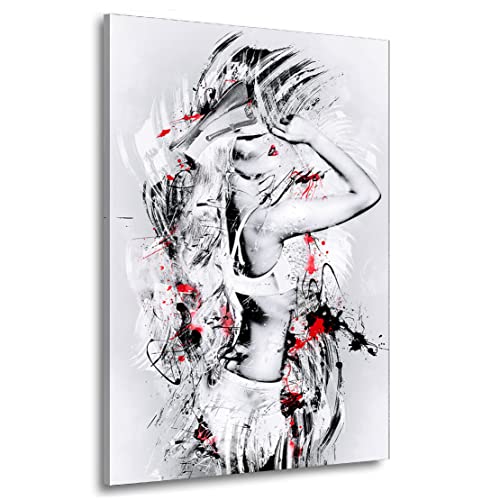 Kunstgestalten24 Leinwandbild Strict Woman Abstrakt Wandbild Kunstdruck Raumdekoration XXL von Kunstgestalten24