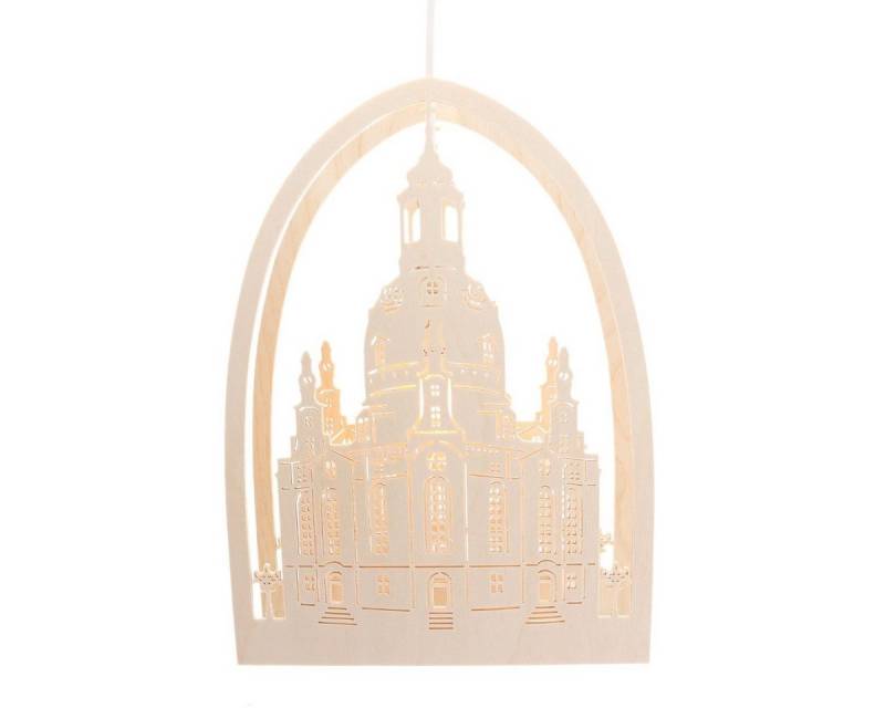 Kunstgewebe Taulin Fensterbild Fensterbild elektrisch beleuchtet, Frauenkirche von Kunstgewebe Taulin