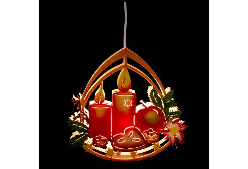 Kunstgewebe Taulin Schwibbogen Fensterbild Adventsschale (33cm) von Kunstgewerbe Taulin von Kunstgewebe Taulin