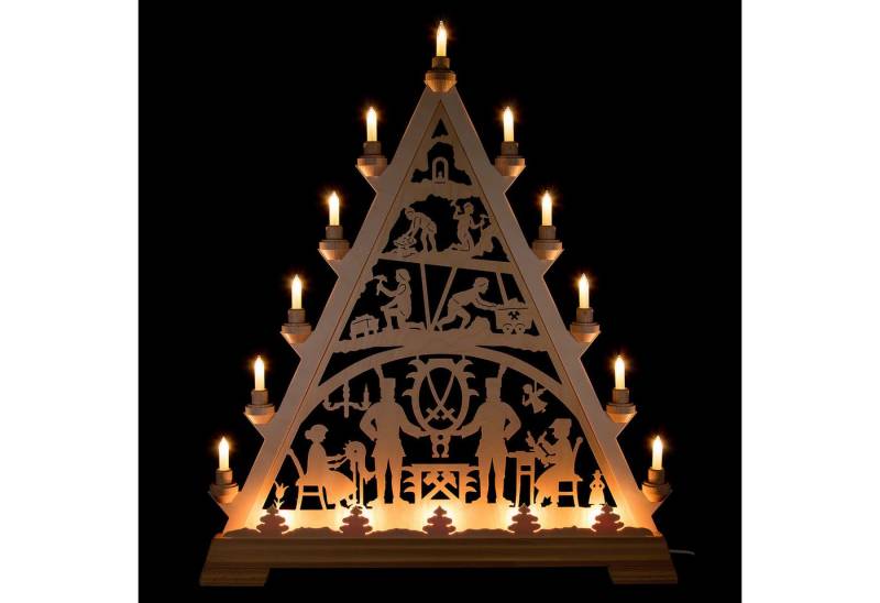 Kunstgewebe Taulin Schwibbogen Lichterspitze Erzgebirge (56cm) von Kunstgewerbe Taulin von Kunstgewebe Taulin