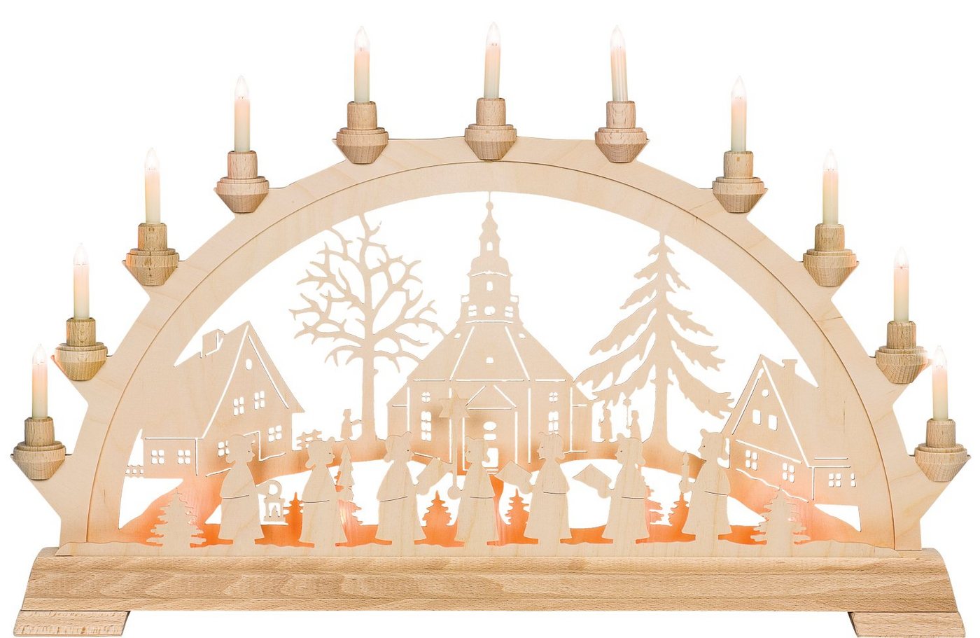 Kunstgewebe Taulin Schwibbogen Taulin Lichterbogen Seiffener Kirche - mit Vorbel., Handarbeit aus dem Erzgebirge Kunstgewebe Taulin Schwibbogen Taulin Lichterbogen Seiffener Kirche - mit Vorbel., Handarbeit aus dem Erzgebirge von Kunstgewebe Taulin