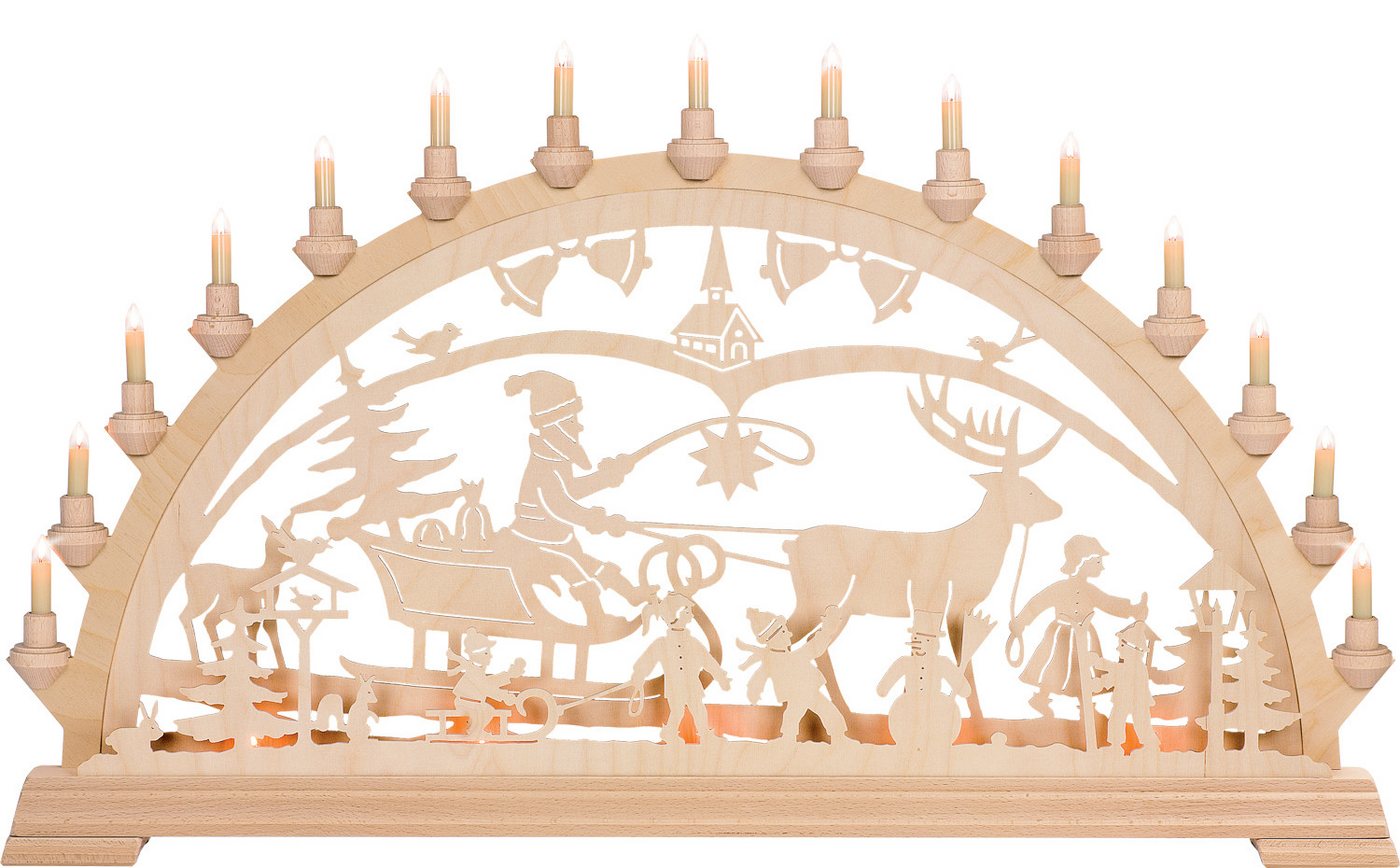 Kunstgewebe Taulin Schwibbogen Taulin Lichterbogen Weihnachtsland - mit Vorbel., 20 flammig elektrisch beleuchtet Kunstgewebe Taulin Schwibbogen Taulin Lichterbogen Weihnachtsland - mit Vorbel., 20 flammig elektrisch beleuchtet von Kunstgewebe Taulin