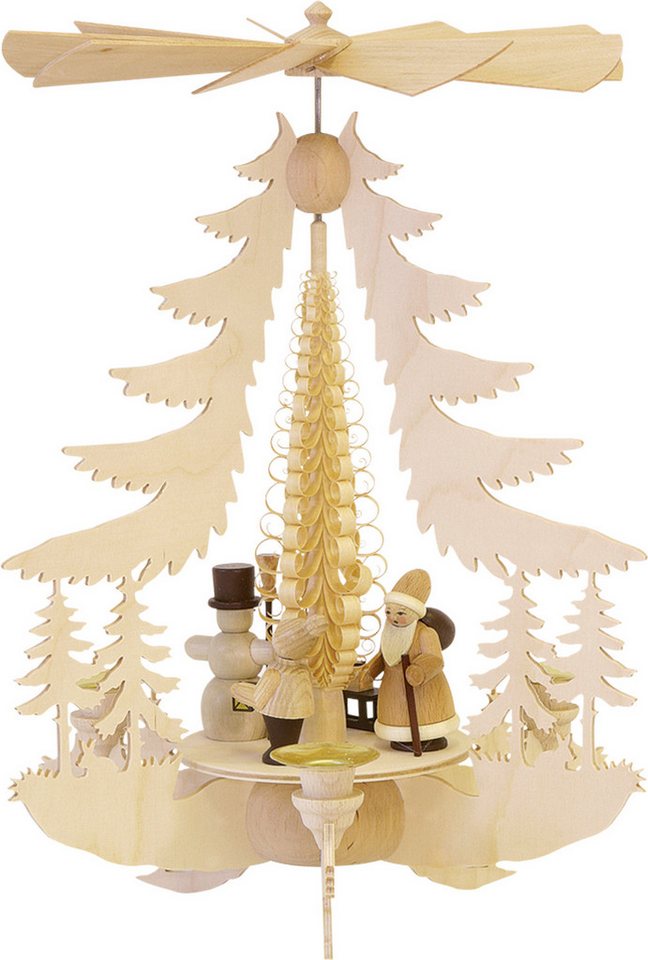 Kunstgewerbe Katja Taulin Weihnachtspyramide Weihnachtsfiguren - Höhe: 25 cm, Handarbeit aus dem Erzgebirge von Kunstgewerbe Katja Taulin