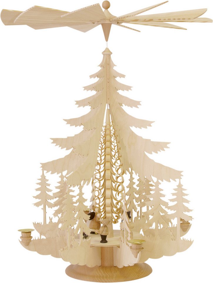 Kunstgewerbe Katja Taulin Weihnachtspyramide Weihnachtsfiguren natur - Höhe: 62 cm, Handarbeit aus dem Erzgebirge Kunstgewerbe Katja Taulin Weihnachtspyramide Weihnachtsfiguren natur - Höhe: 62 cm, Handarbeit aus dem Erzgebirge von Kunstgewerbe Katja Taulin
