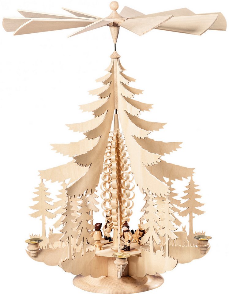 Kunstgewerbe Katja Taulin Weihnachtspyramide Winterkinder natur - Höhe: 62 cm, Handarbeit aus dem Erzgebirge Kunstgewerbe Katja Taulin Weihnachtspyramide Winterkinder natur - Höhe: 62 cm, Handarbeit aus dem Erzgebirge von Kunstgewerbe Katja Taulin