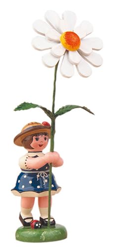 Hubrig-Volkskunst Blumenmädchen mit Margaritte* Höhe 11cm von Hubrig Volkskunst GmbH