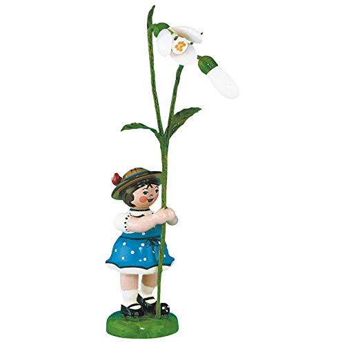 Hubrig-Volkskunst Blumenmädchen mit Schneeglöckchen * Höhe 11cm von Hubrig Volkskunst