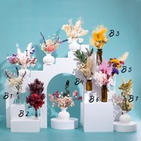 Kleiner Blumenstrauß Mit Vase Und Geschenkverpackung - Geschenk Für Hochzeit Geburtstag Deko Getrockneten Blumen von KunstharzArt