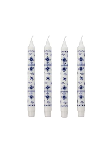 Kunstindustrien Klassische Muschel bemalt 24cm Royal Kerzen (blau geriffelt), 4 Stück/Kerzen… von Kunstindustrien