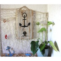 Küstenbrett Anker Handgefertigtes Schild Mit Haken Küstenbrett Anker Handgefertigtes Schild Mit Haken von Kunstkeller