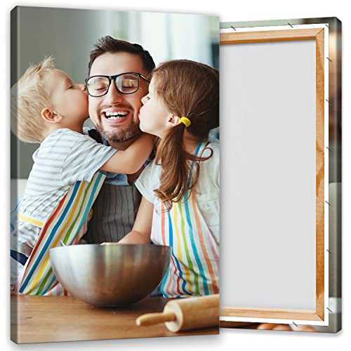 Ihr Foto auf Leinwand 50x80 cm SOFORT ONLINE Upload Ihr eigenes Bild auf Leinwand mit Holzrahmen - Wandbild mit Wunschmotiv - Persönliches Kunstdruck von KL KUNSTLAB