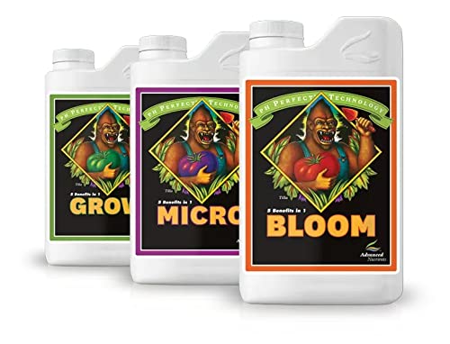 Advanced Nutrients pH perfect Grow, Bloom, Micro Set 500 ml 0,5 L Dünger Universal Blüte Grow Pflanze Anzucht von Kunstrasen