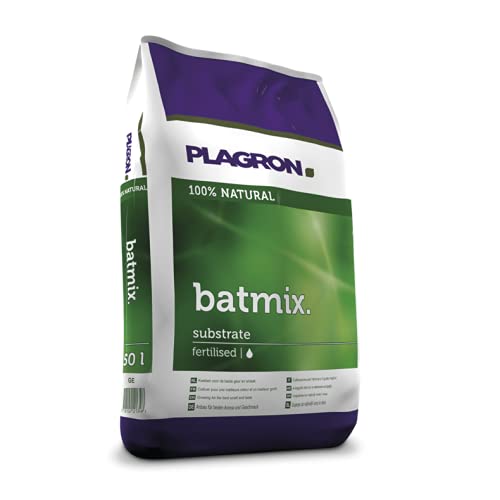 Plagron Batmix 50 L 100% Natural substrat Dünger Erde Anzucht Grow Bloom von Kunstrasen
