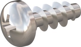10 Stück Schraube STS KN1032-Neu 4x10 - H2 A2-1.4567 blank-gebeizt und passiviert von Kunststoffschraube.de