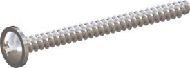 10 Stück Schraube STS-plus KN6031 4x45 - H2 A2-1.4567 blank-gebeizt und passiviert von Kunststoffschraube.de