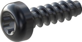 10 Stück Schraube STS-plus KN6039 1.4x4.5 - T3 Stahl, vergütet 10.9 ZnNi schwarz-passiviert+getempert +versiegelt, min 720h von Kunststoffschraube.de