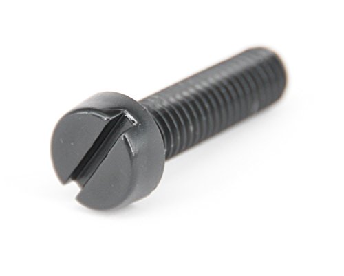 20 Stück Zylinderschrauben mit Schlitz DIN 84 - M3x8 PA6.6 schwarz/Nylon schwarz von Kunststoffschraube.de