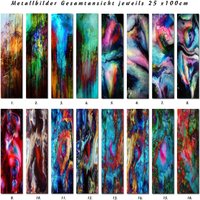 Bild Auf Metall - 16 Verschiedene Motive Moderne Kunst Abstrakt Leuchtend Glänzenden Aluminium Wandbild Deko Wohnzimmer Metallbild von KunstundGlas