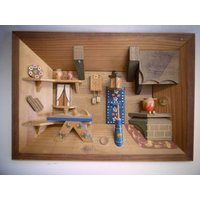 Antikes Dregeno Wandbild 3D Holz Relief Bild Bauernküche, Seiffen Erzgebirge Antikes Dregeno Wandbild 3D Holz Relief Bild Bauernküche, Seiffen Erzgebirge von KunstundSchund