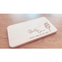 Geschenk Oma Frühstücksbrett Personalisierte Schneidebrett Geburtstag Vesperbrett Danke Holzbrettchen von KunstvollKunterbunt