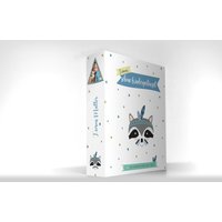 Kindergarten-Ordner Boho-Waschbär | Personalisiert A4 Portfolio-Mappe Kita-Ordner Mit Name Sammelmappe Ringordner Krippe von KunstwerkDesign