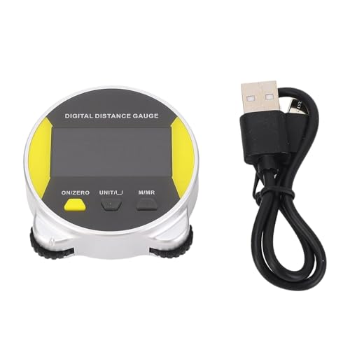 Kuntesetty Elektronisches Maßband Digitales Lineal Rollendes Lineal Digitales Messrad mit Klarer Anzeige Und USB Ladefunktion für Präzision für Handwerk Hei, Gelb von Kuntesetty