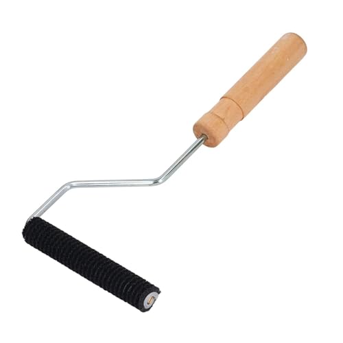 Kuntesetty Fiberglas Roller Werkzeug, Manuelles Blasenpaddel für Innenanwendungen mit Holzgriff, Kopf 28x150mm von Kuntesetty