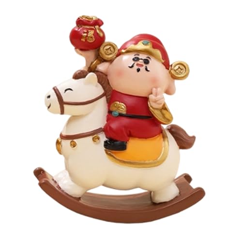 Kuntesetty Gott des Reichtums Figur Als Niedliche Skulptur Eine Feng Shui Dekoration Und Ornament Als Tischskulptur Aus Harz für Den Schreibtisch Wohnzimmer, Style B von Kuntesetty
