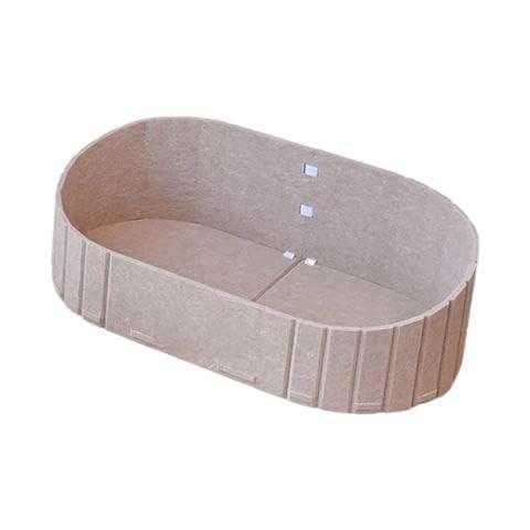 Kuntesetty Katzen Kratzbett Katzenbett Kratzbrett Sofa Lounge Form Abnehmbar Filz Atmungsaktiv Strapazierfähig für Wohnzimmer Katzenzimmer Innen, Beige von Kuntesetty