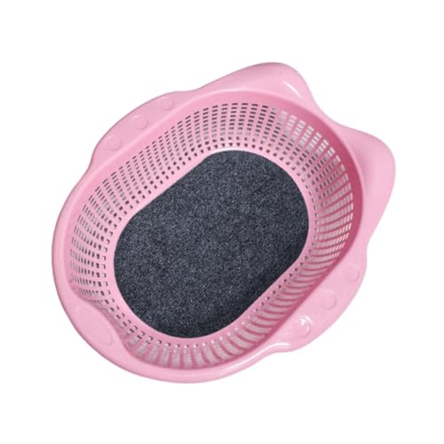 Kuntesetty Katzenbett Gemütliches Nest mit Weichem Kissen Rutschfester Unterseite Und Robustem Aufbau für Entspanntes Ausruhen für Hauskatzen Innenbereich, Rosa von Kuntesetty