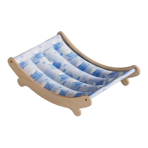 Kuntesetty Katzenbett in Hängemattenform, erhöhte Liegefläche aus Holzrahmen, geeignet als Couch für Welpen, Blau, 49x31.5x13cm Kuntesetty Katzenbett in Hängemattenform, erhöhte Liegefläche aus Holzrahmen, geeignet als Couch für Welpen, Blau, 49x31.5x13cm von Kuntesetty